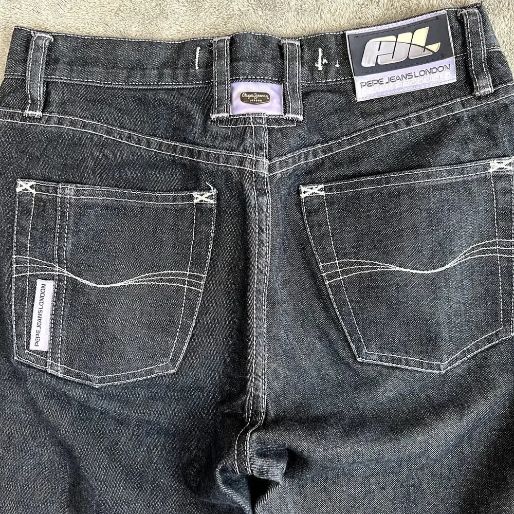 Vintage Y2K Pepe Jeans Womens 26 Dark Wash Contrast‎ Stitching Bootcut